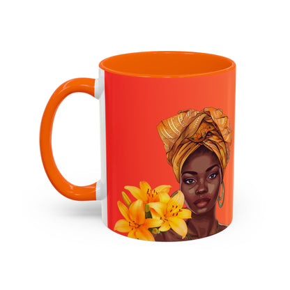 Queen Lily Coffee Mug - Colorful Floral Design