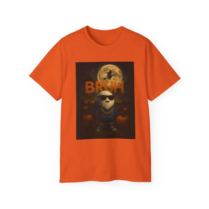 BRUH Cotton T-Shirt (Pumpkin Patch)