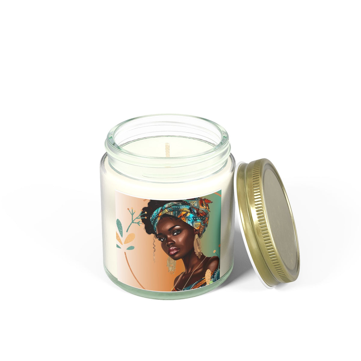 Teal-Scented Candles, Coconut Apricot Wax (4oz, 9oz)
