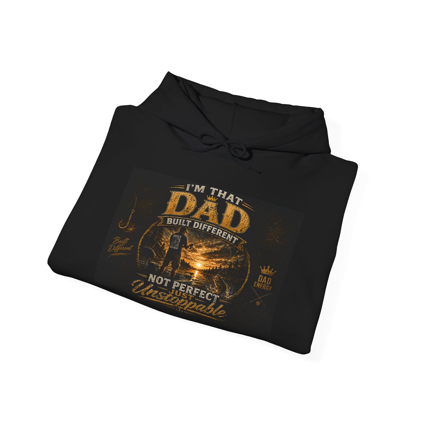 'I'm That Dad Built Different Not Perfect But Unstoppable' Graphic Hoodie