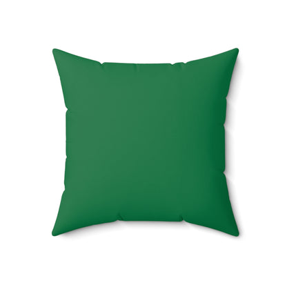 They Not Like U-Spun Polyester Square Pillow (Dk Green)