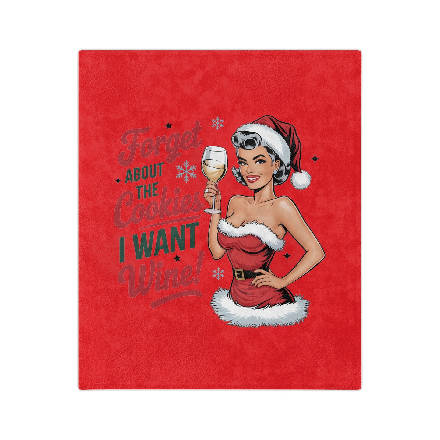 Forget About The Cookies-Velveteen Microfiber Blanket {Red)