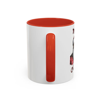 Black Santa-Accent Coffee Mug (11, 15oz) (Red)