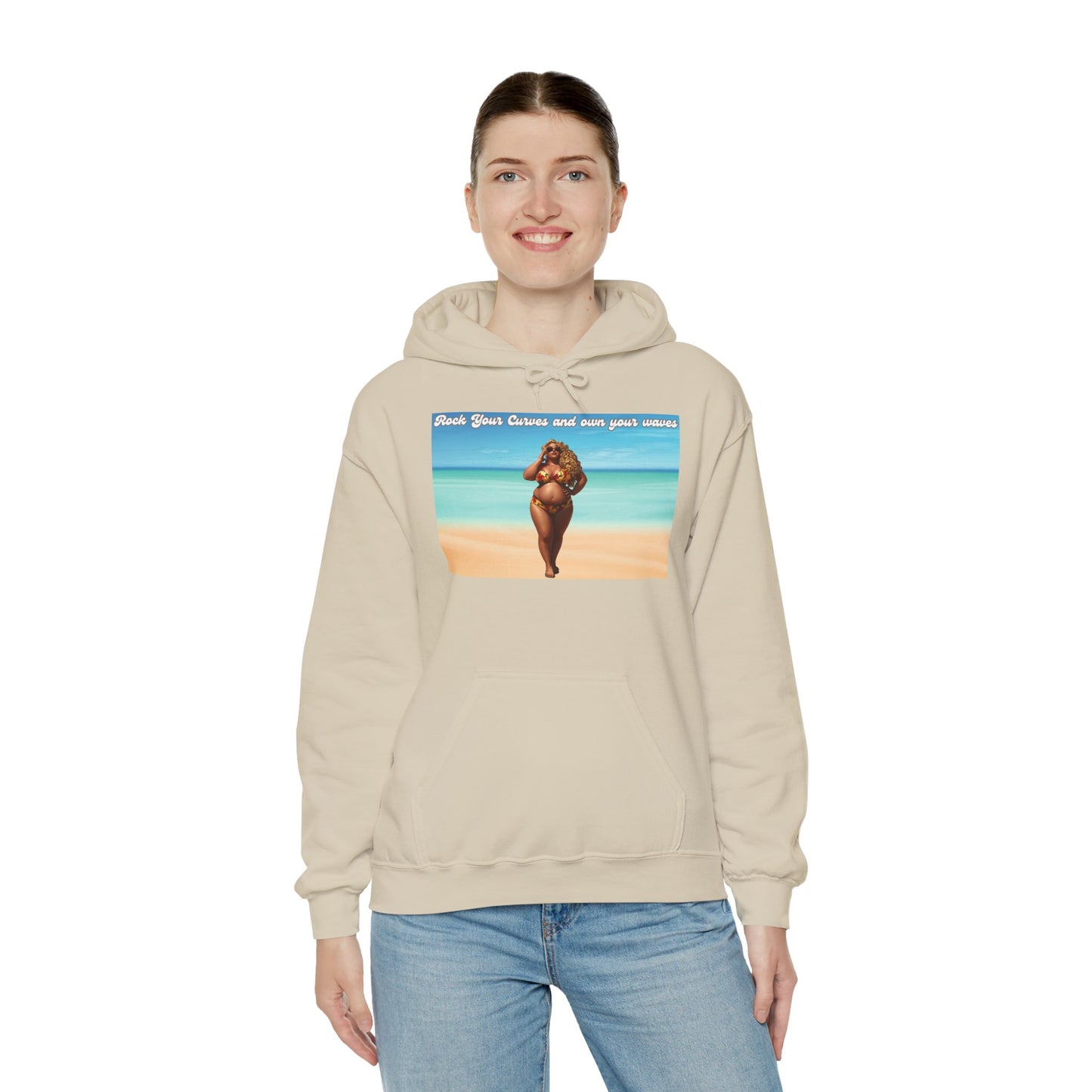 Rock Your Curves and Own Your Waves Hooded Sweatshirt