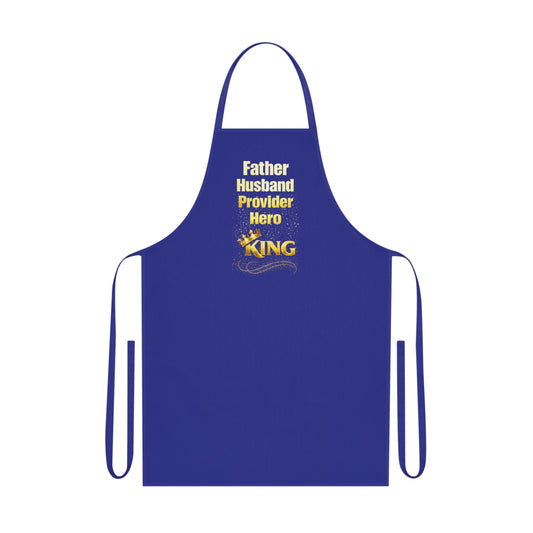Father Husband Provider Hero King Cotton Apron — Father’s Day BBQ & Cooking Gift
