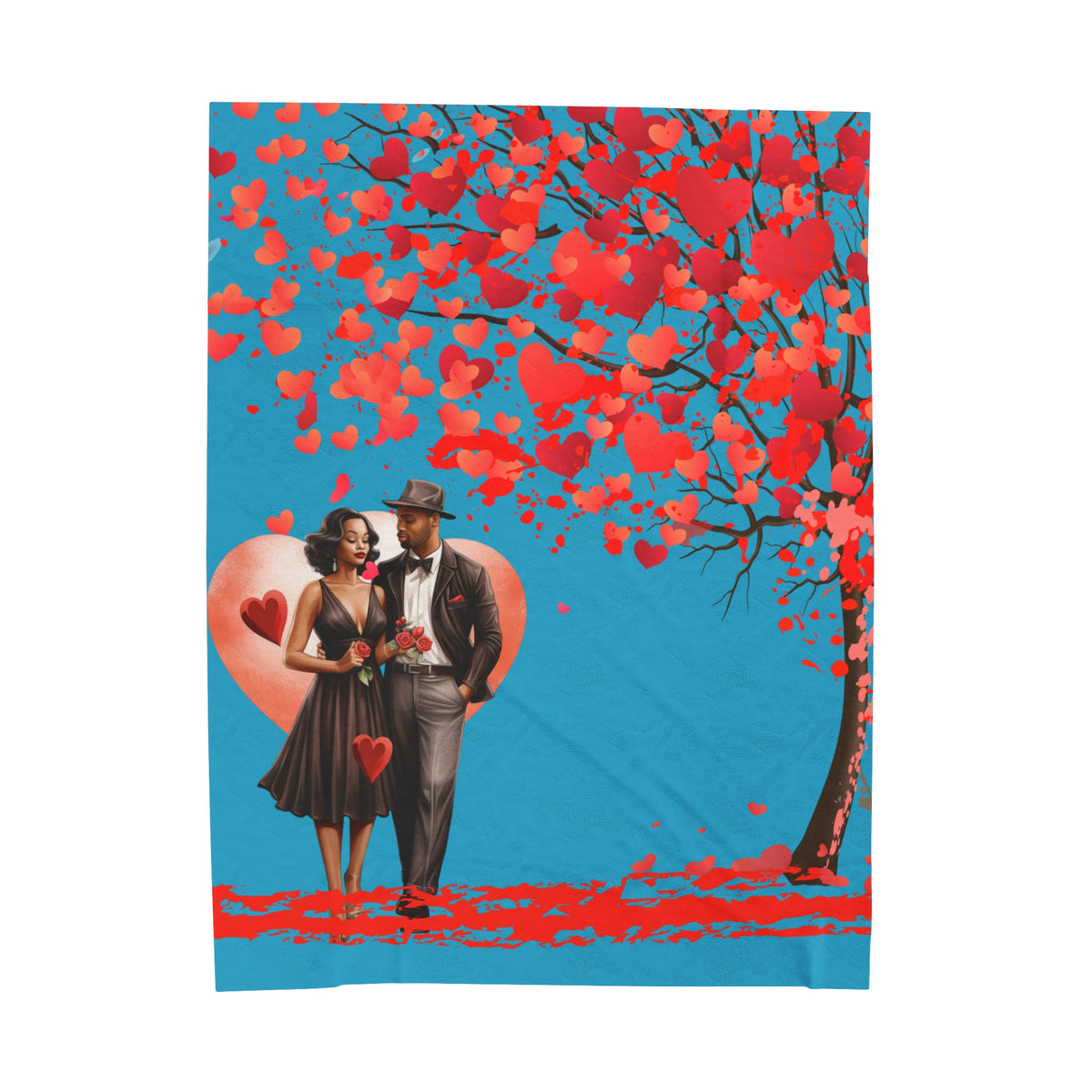 Love Stroll-Velveteen Plush Blanket