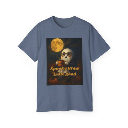 Spooky Brew Cotton T-Shirt (Cityscape)