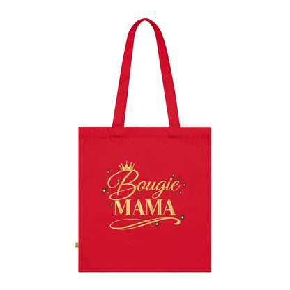 Bougie Mama Tote Bag (French Navy)— Gold Script Organic Cotton Grocery & Gift Tote
