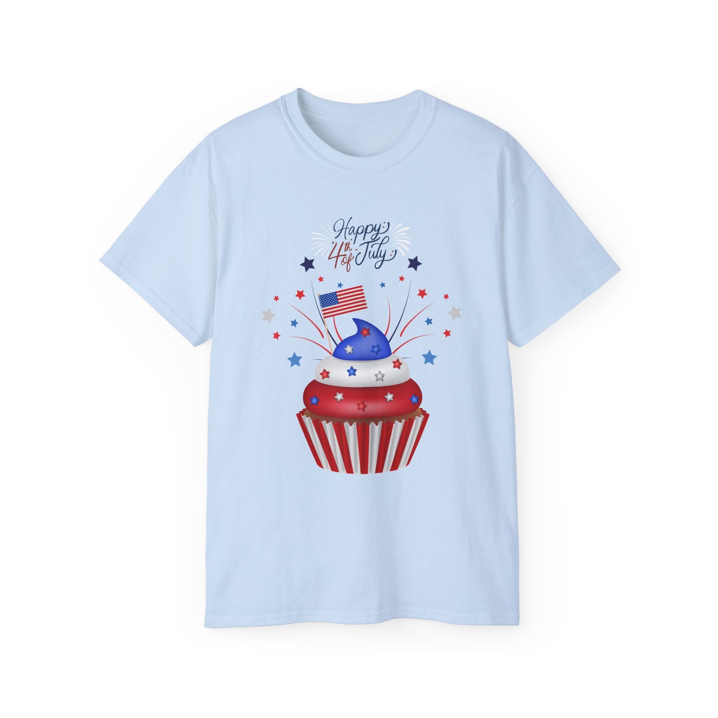 4th of July Cupcake T-Shirt — Happy 4th USA Patriotic Tee