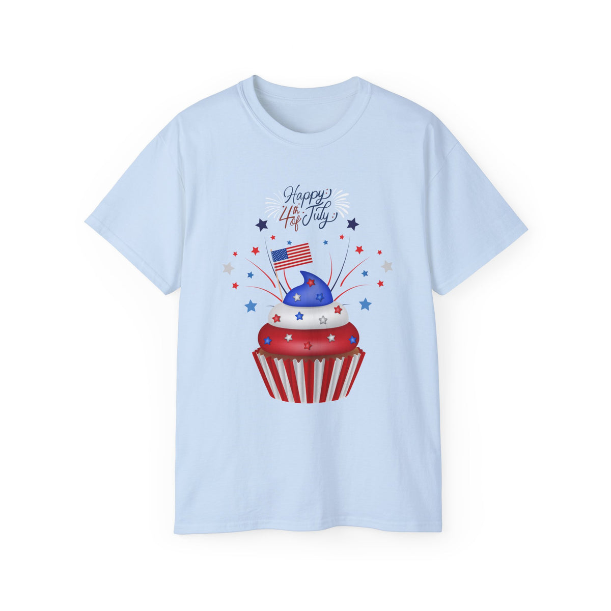 4th of July Cupcake T-Shirt — Happy 4th USA Patriotic Tee