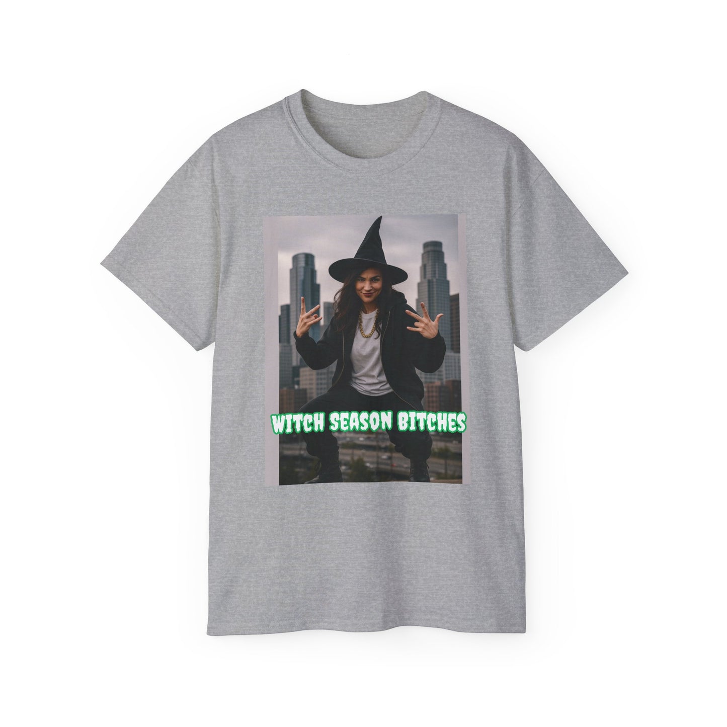 Urban Witch- Witch Season Bitches Tee (Cityscape)
