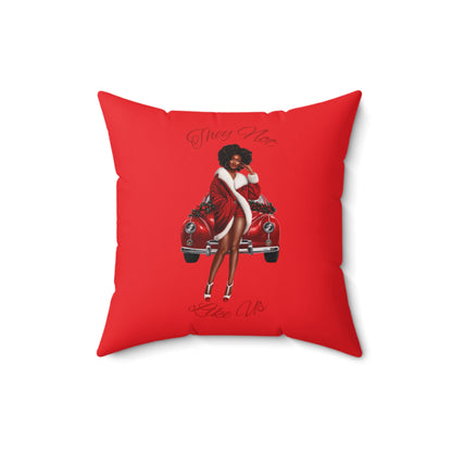 They Not Like Us 4- (Red) Spun Polyester Square Pillow