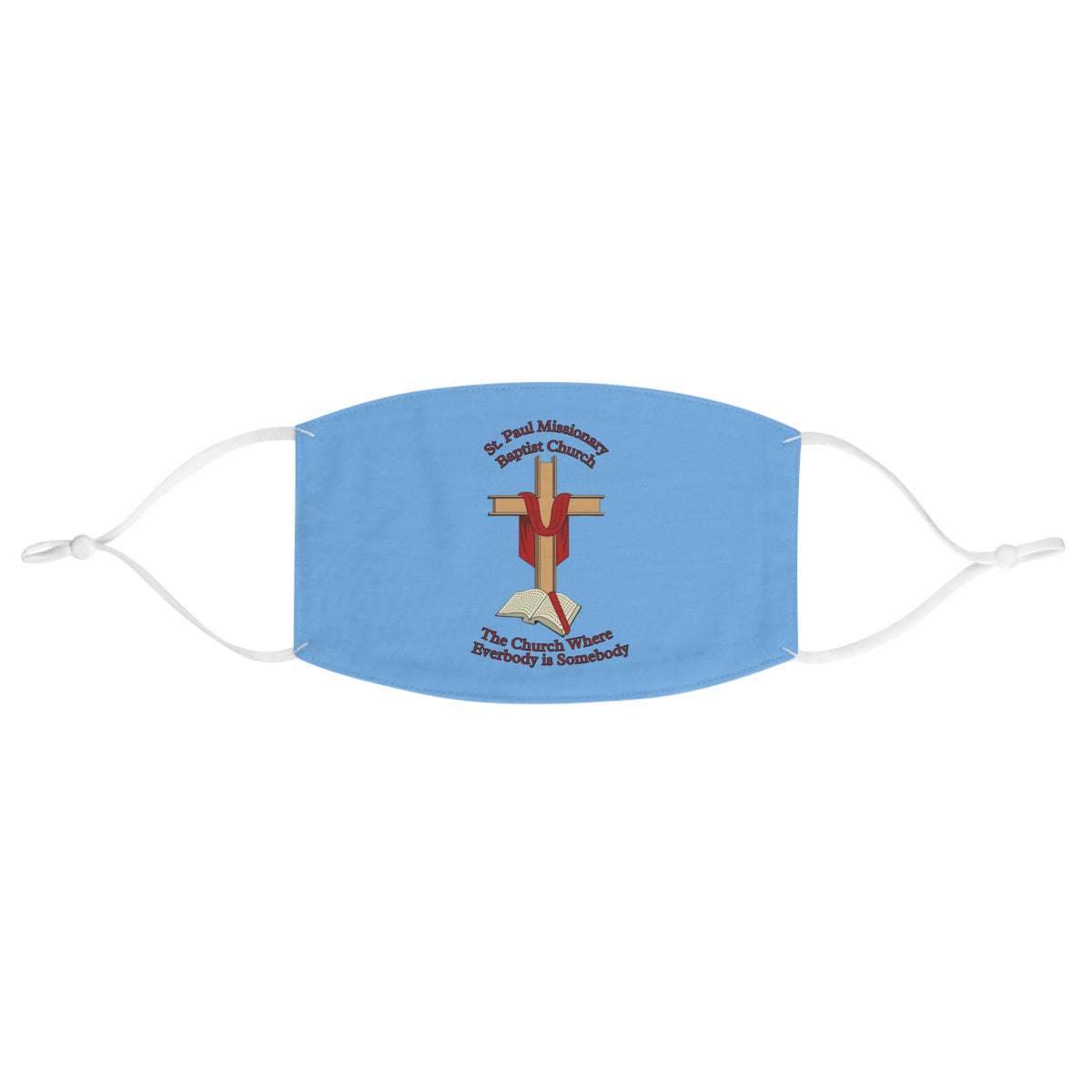St Paul Missionary Baptist Church Face Mask — Light Blue