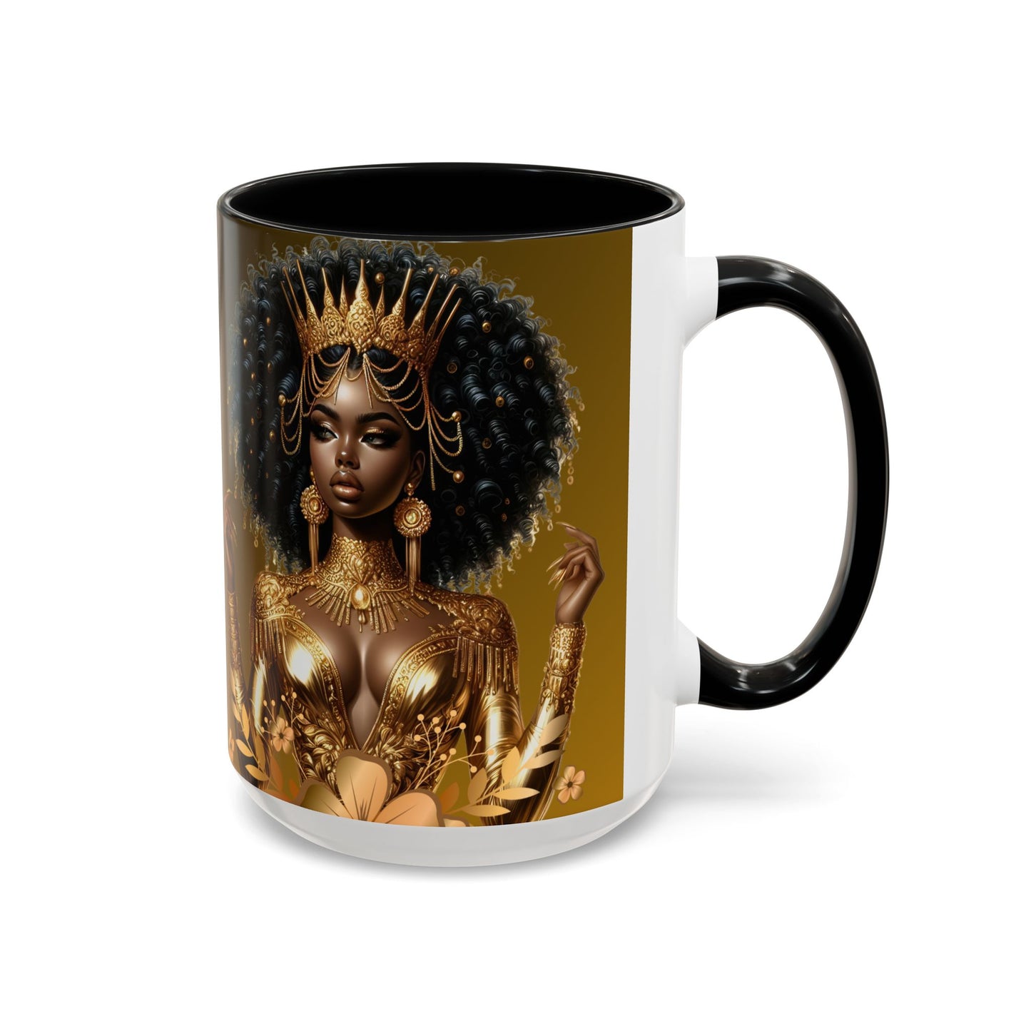Golden Goddess Accent Coffee Mug - 11oz & 15oz