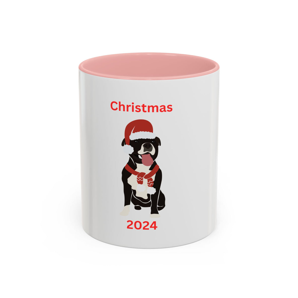 Black Dog Stocking Red Scarf