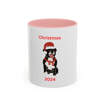 Black Dog Stocking Red Scarf