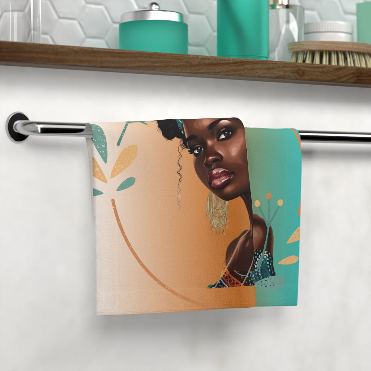 Teal-Face Towel