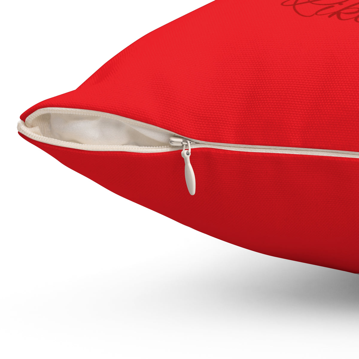 They Not Like Us 4- (Red) Spun Polyester Square Pillow