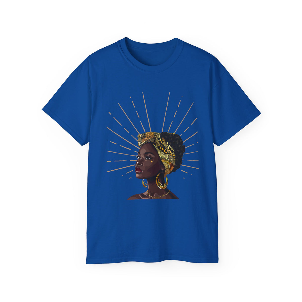 Queen Star Portrait Tee - Inspirational Black Woman Design