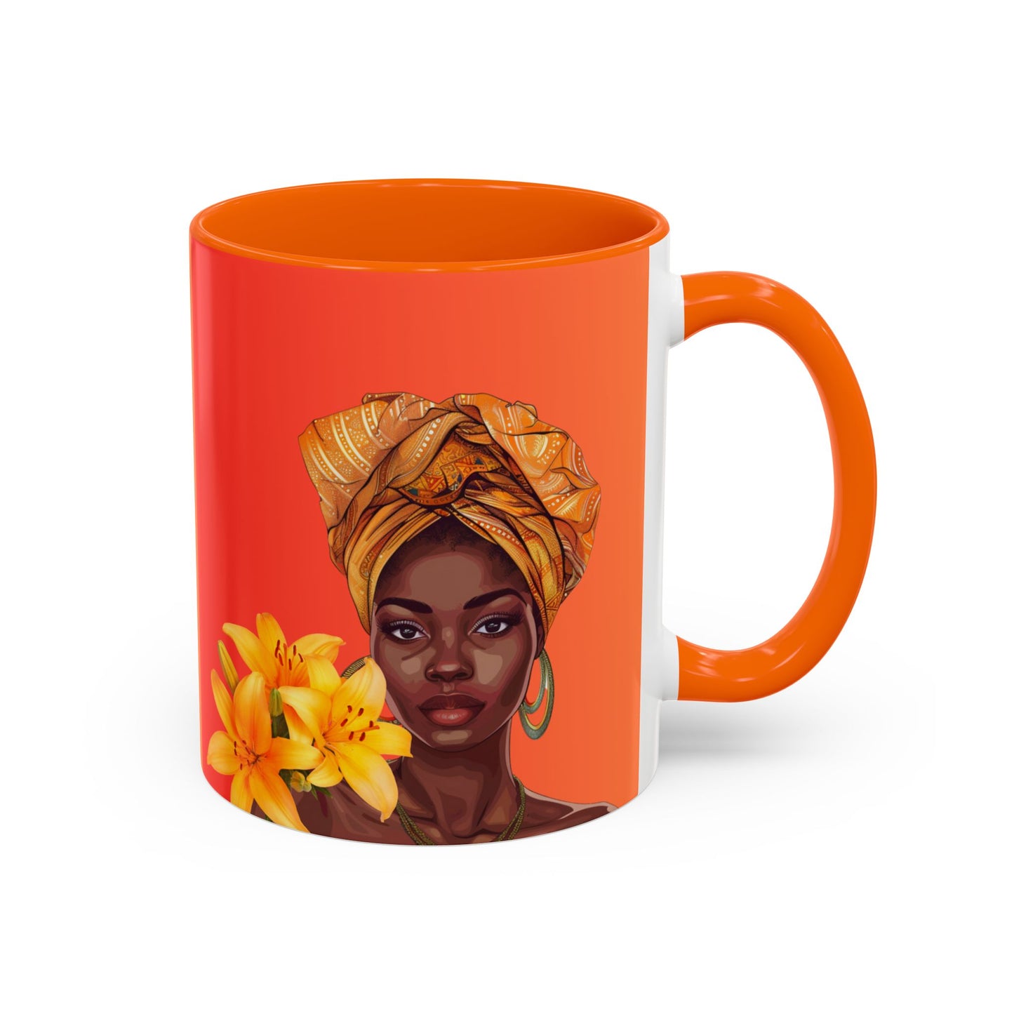 Queen Lily Coffee Mug - Colorful Floral Design