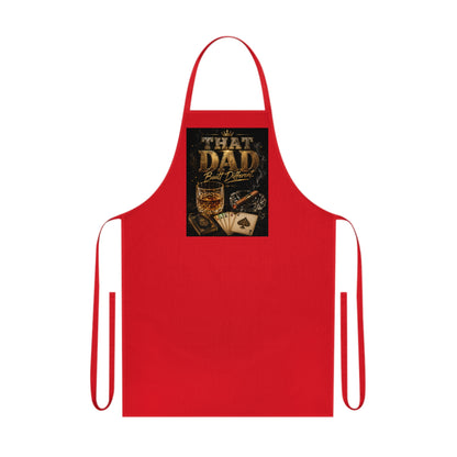 That Dad Poker Night Cotton Apron — Whiskey, Cigars & Cards Gift for Fathers