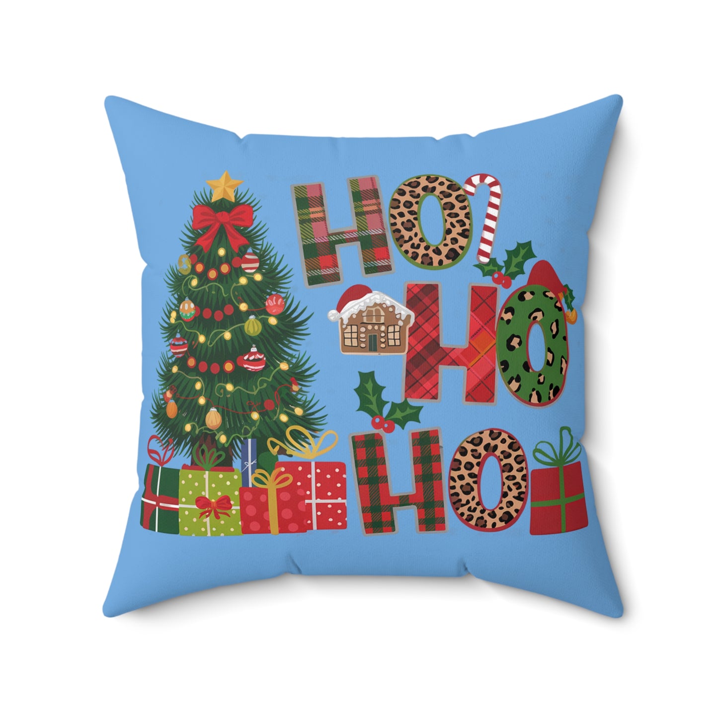 Ho Ho Ho Tree-Light Blue