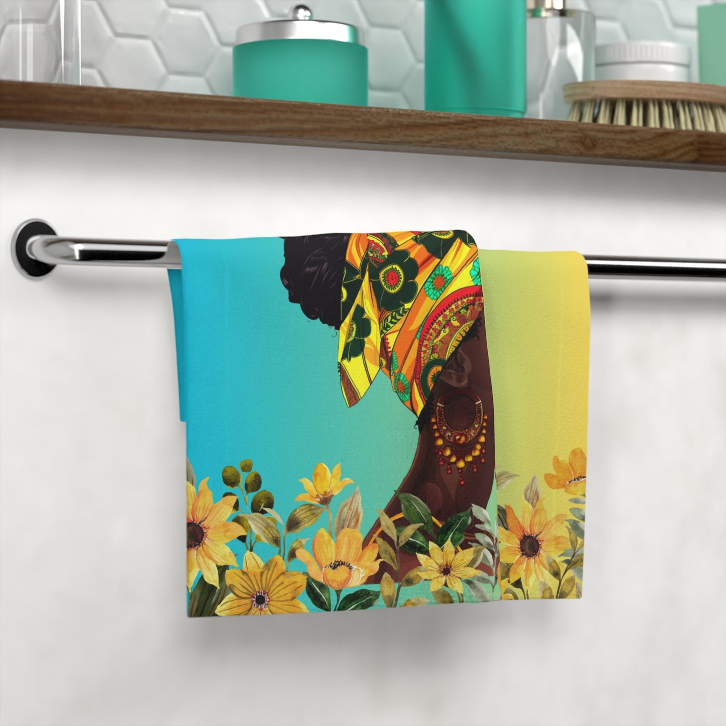 Yellow Flower-Face Towel