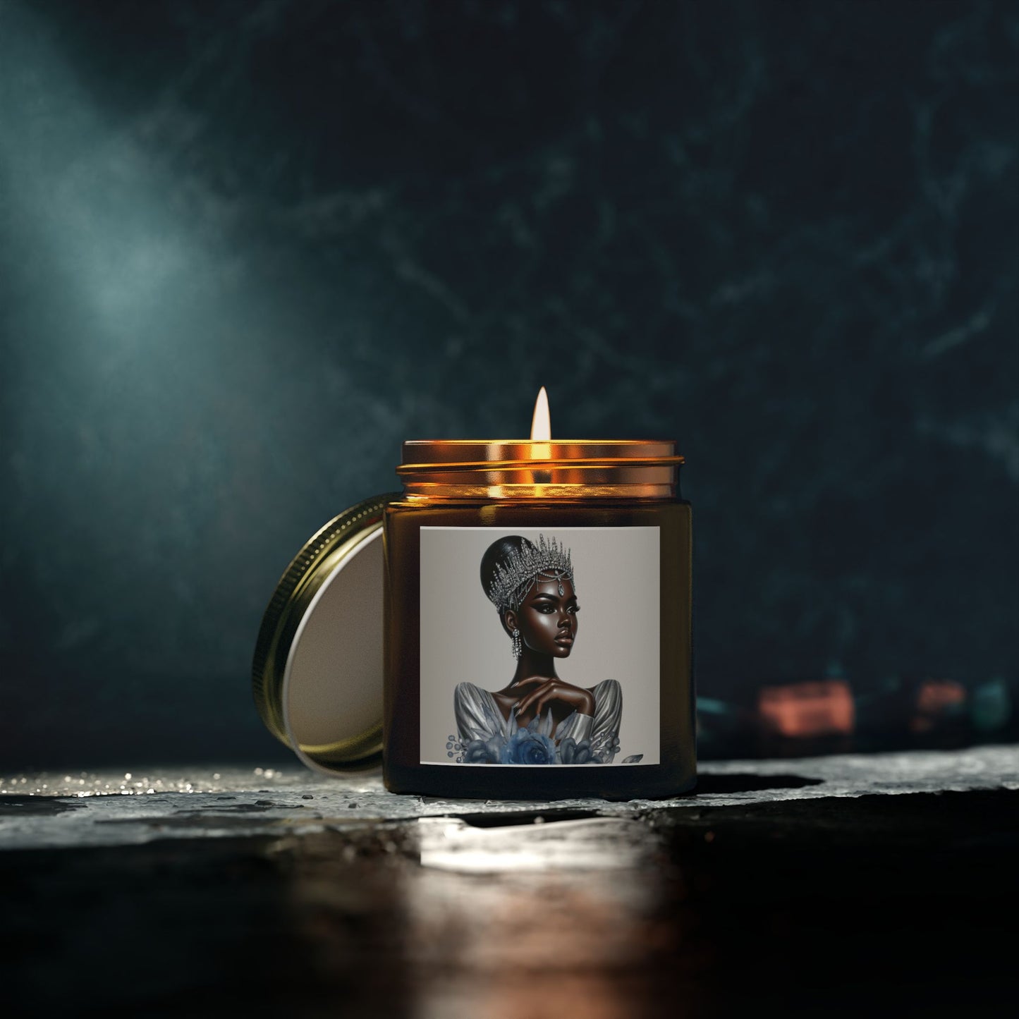 Silver-Scented Candles, Coconut Apricot Wax (4oz, 9oz)