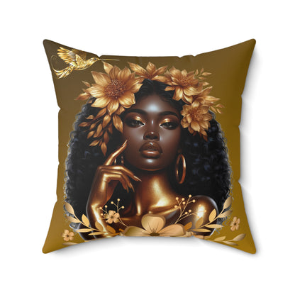 Hummingbird-Spun Polyester Square Pillow