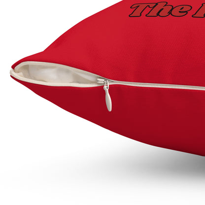 I Do It for the Hooos-spun Polyester Square Pillow (Dk Red)