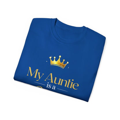 My Auntie Is a Queen T-Shirt — Gold Crown Aunt Shirt, Gift for Mother's Day