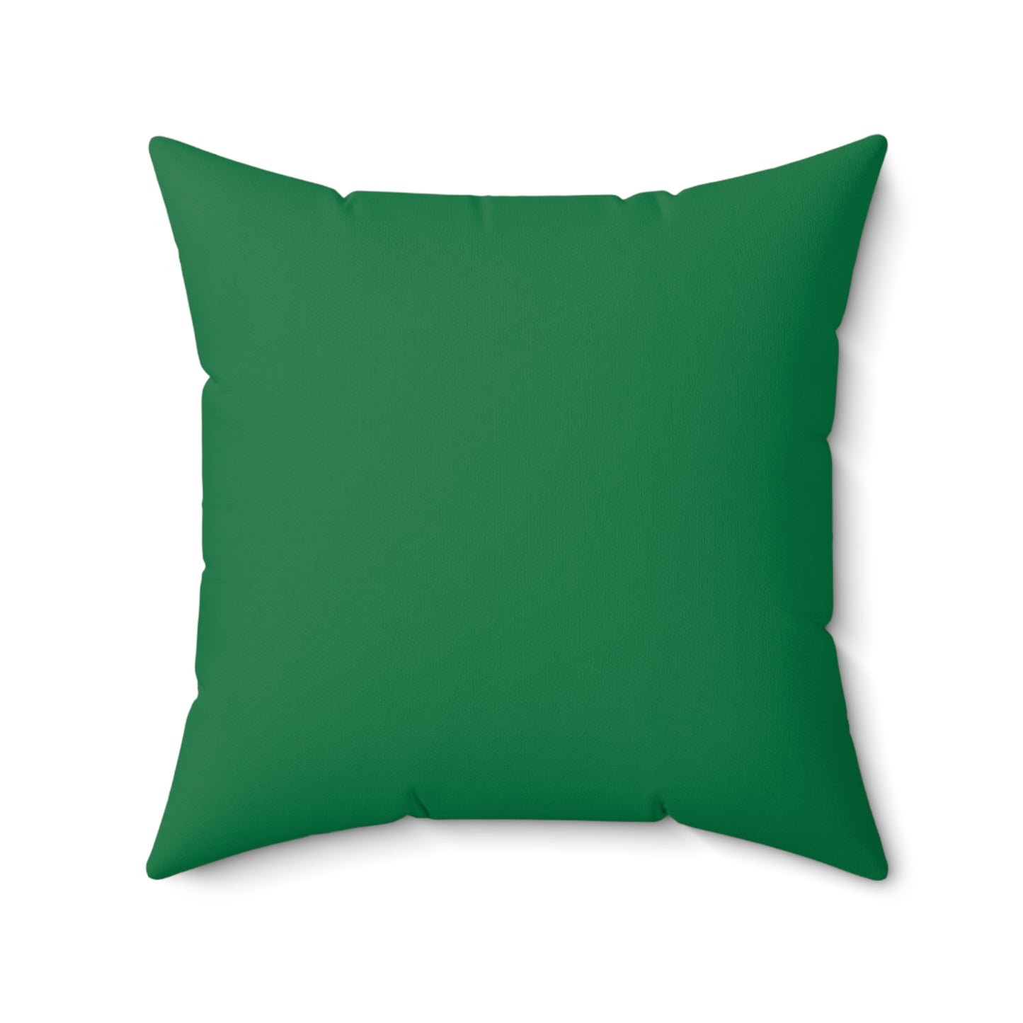 Black Santa-Spun Polyester Square Pillow (Dk Green)