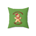 Out Here Lookin Like A Snack 2-Spun Polyester Square Pillow (Lt Green)