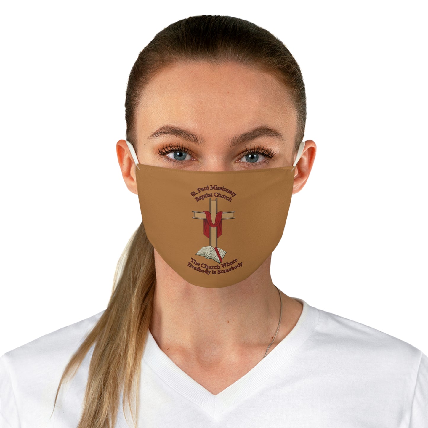 St. Paul Missionary Baptist Church Face Mask — Brown