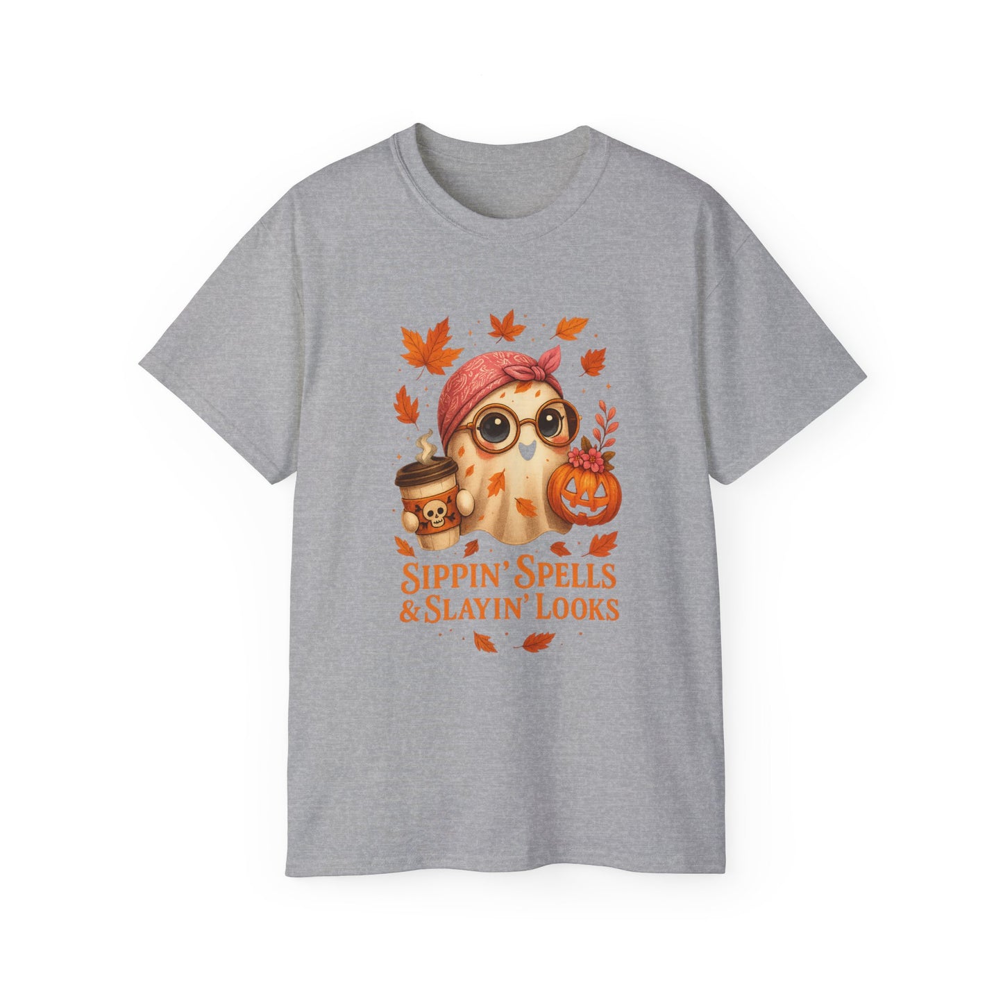 Sippin Spells and Slayin looks Halloween Tee