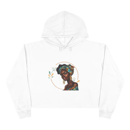 Queen Teal Crop Hoodie