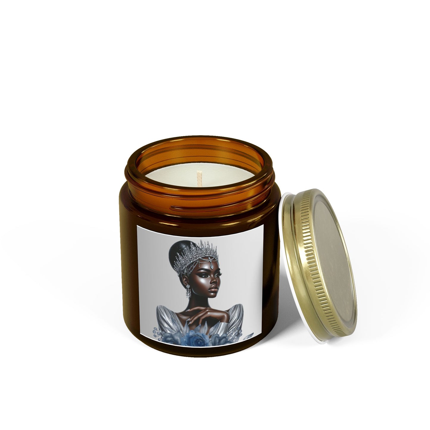 Silver-Scented Candles, Coconut Apricot Wax (4oz, 9oz)