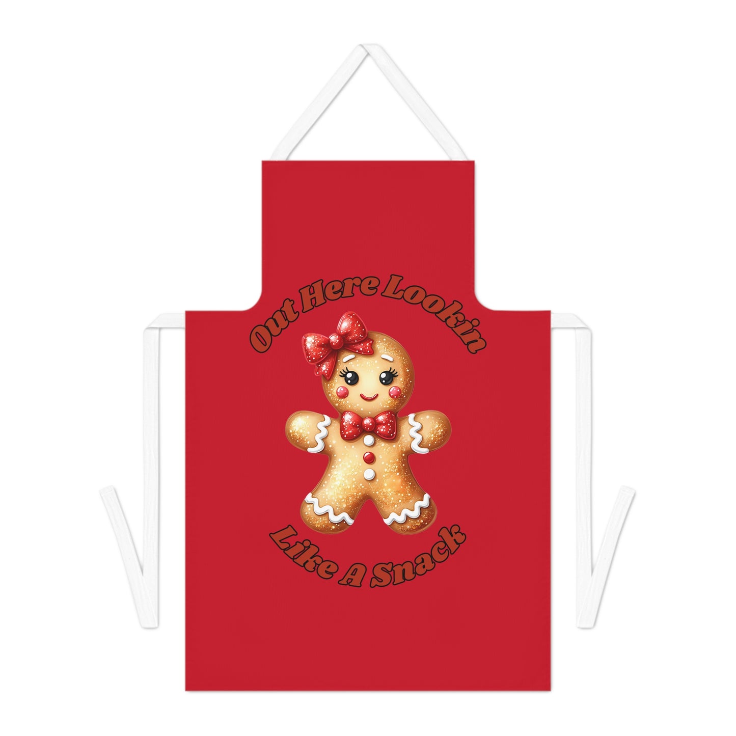 Lookin Like A Snack 2-Adult Apron (AOP) (Dk Red)