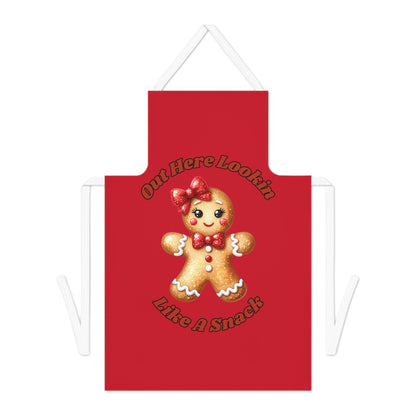 Lookin Like A Snack 2-Adult Apron (AOP) (Dk Red)