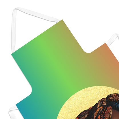 Elegant African Woman Apron - Vibrant Kitchen Apron for Cooking Enthusiasts