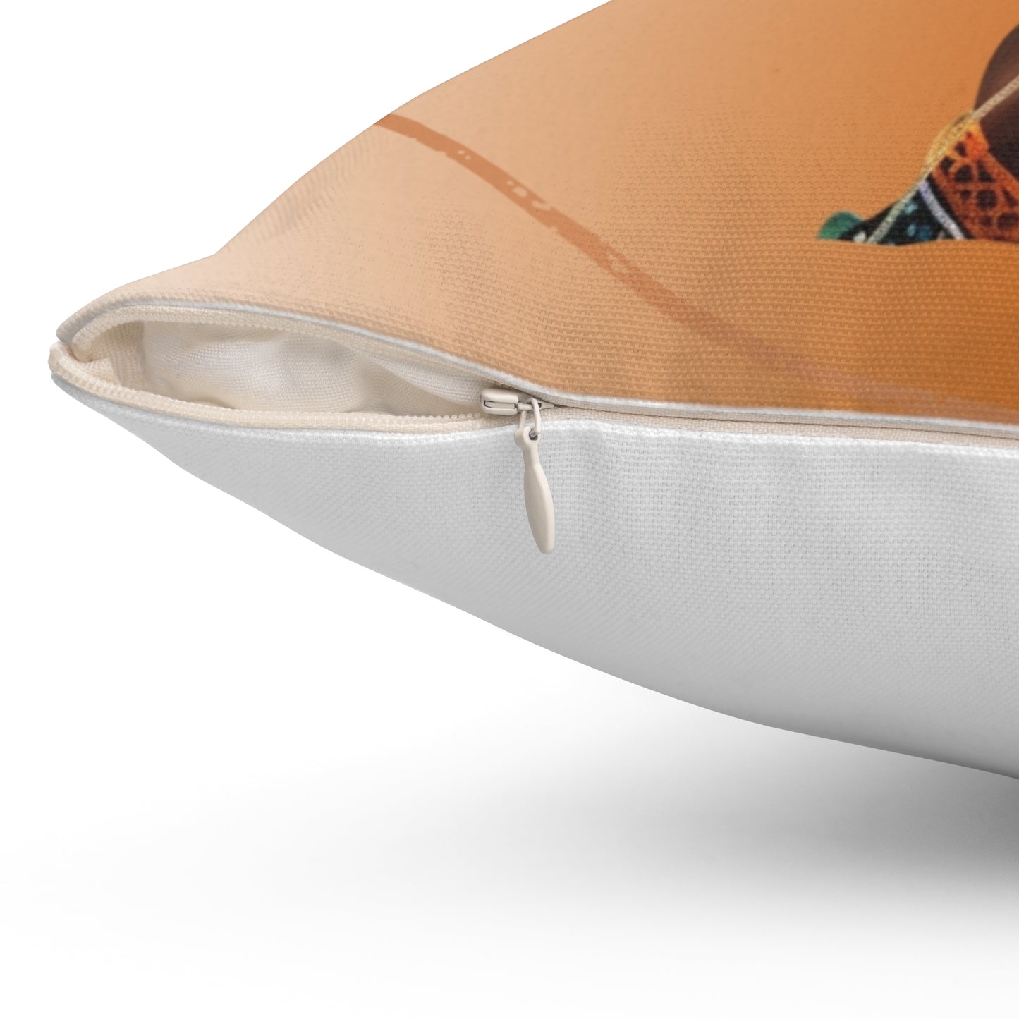 Teal-Spun Polyester Square Pillow