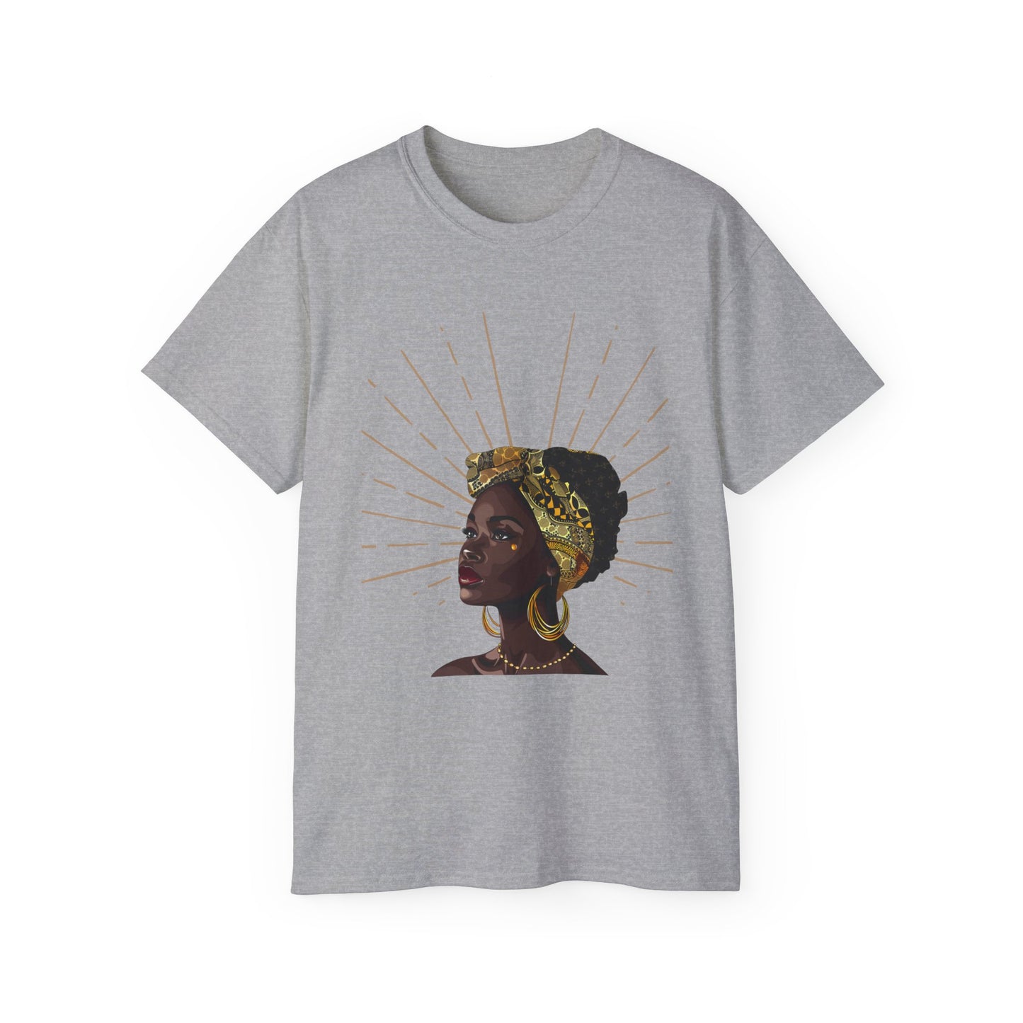 Queen Star Portrait Tee - Inspirational Black Woman Design