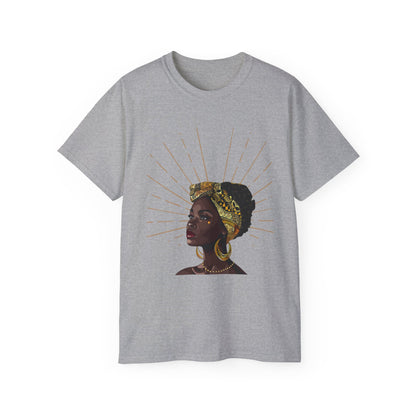 Queen Star Portrait Tee - Inspirational Black Woman Design
