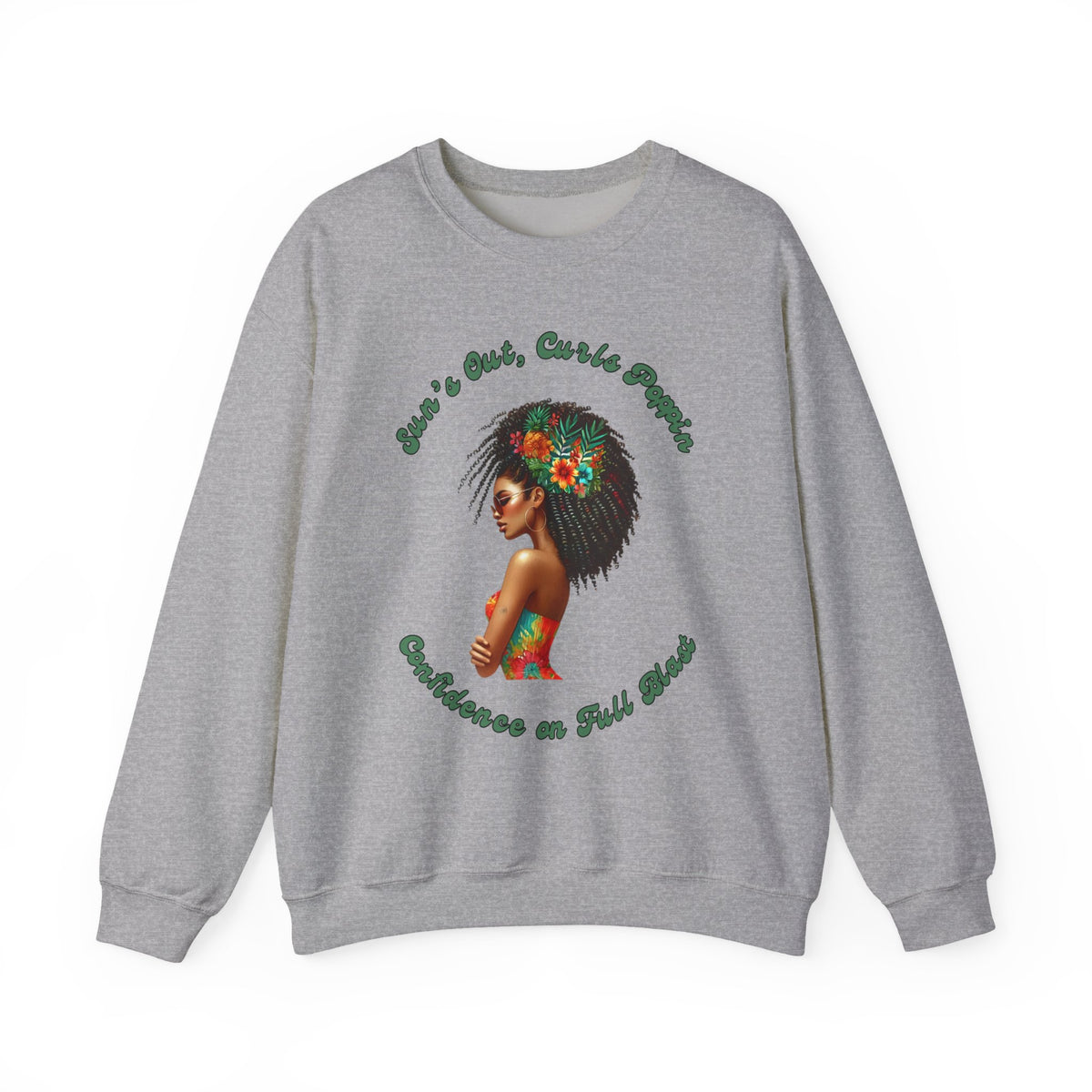 Curls Poppin Crewneck Sweatshirt