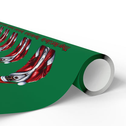 They Not Like Us (Green) Wrapping Paper, Christmas Gift Wrap, Santa Design for Gifts, Eco-Friendly, Holiday Decor, Stocking Stuffers