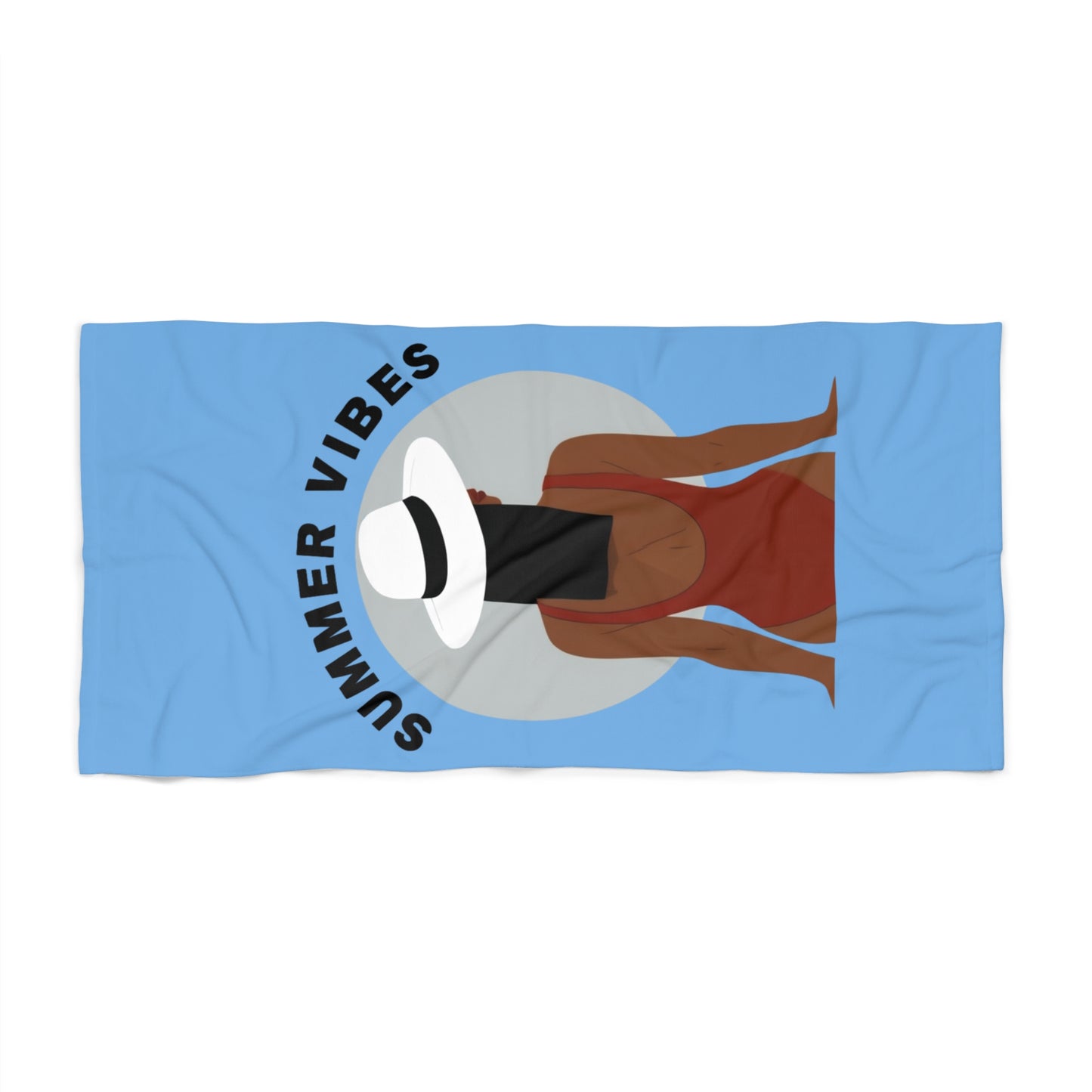 Summer Vibes Beach Towel 3-Lt Blue