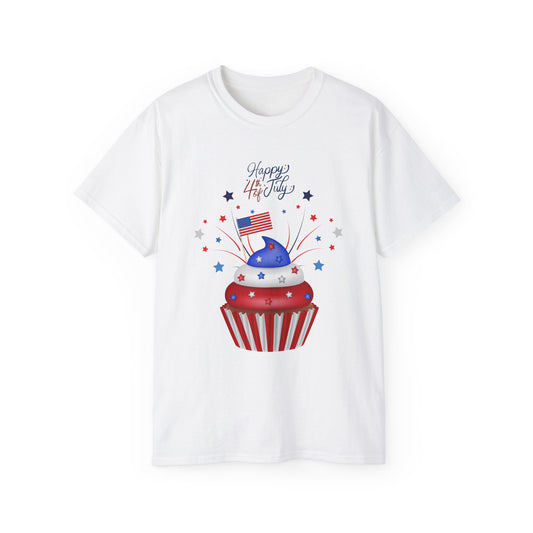 4th of July Cupcake T-Shirt — Happy 4th USA Patriotic Tee