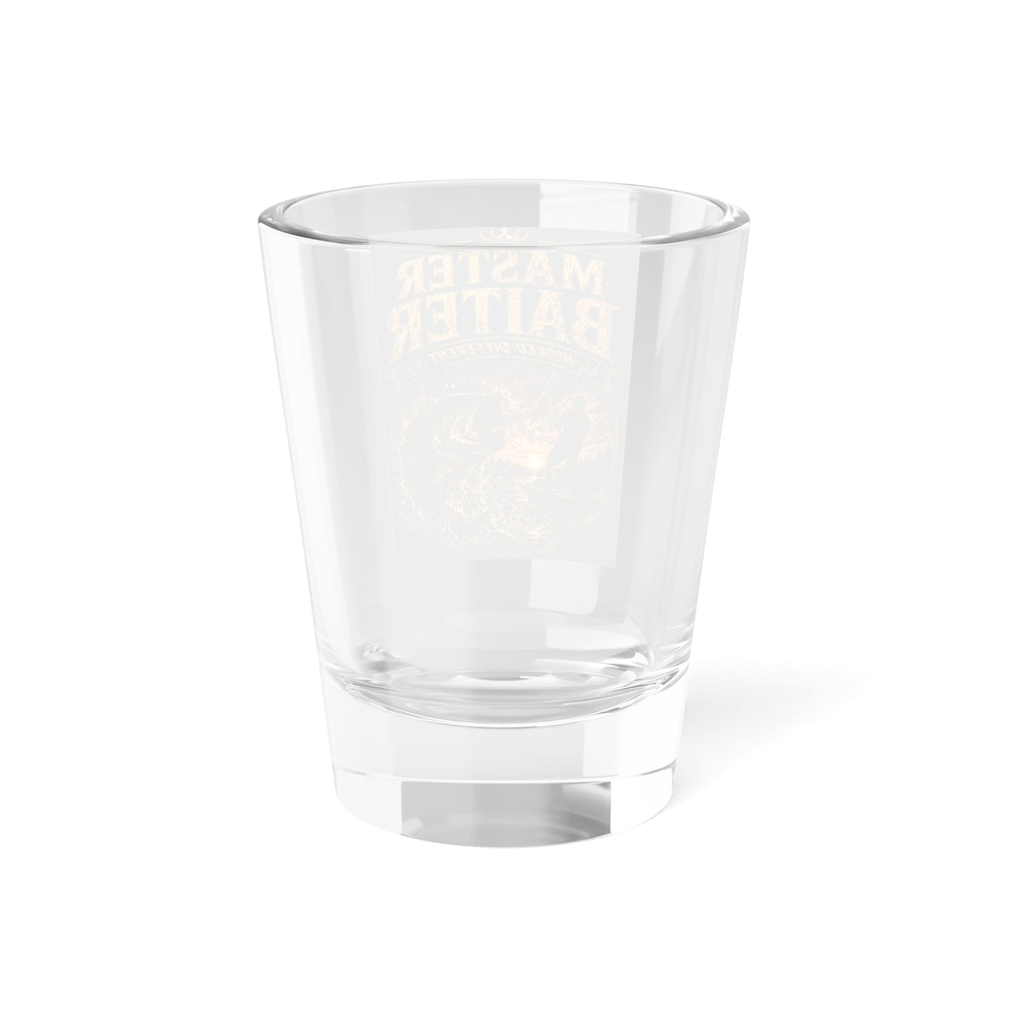 Master Baiter Fishing Shot Glass - 1.5oz Novelty Bar Glass