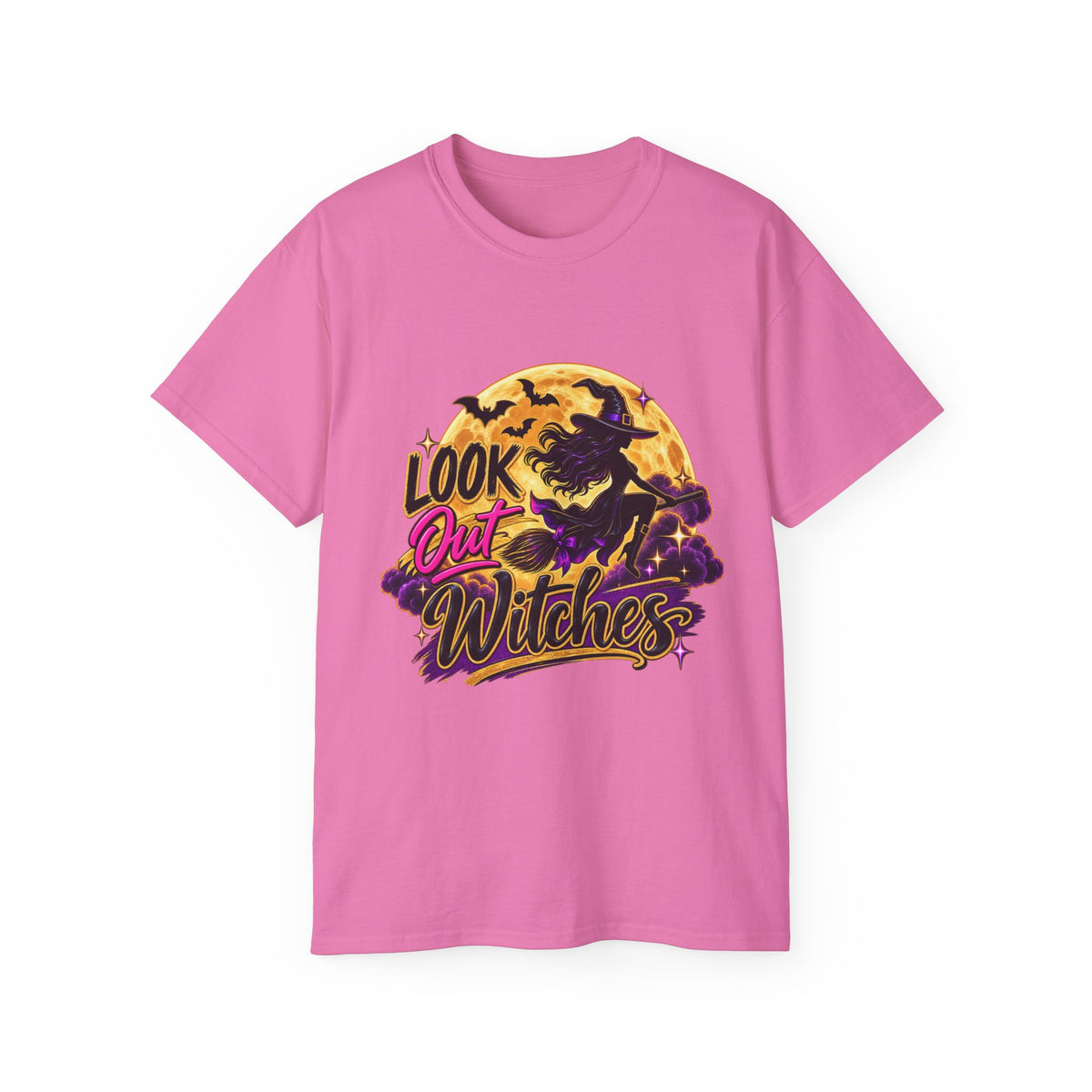 Look Out Witches T-Shirt — Halloween Witch Moon Graphic Tee