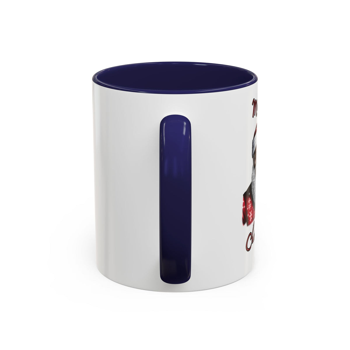 Black Santa-Accent Coffee Mug (11, 15oz) (Red)